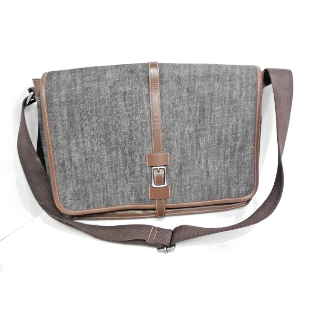 Fossil Laptop / Messenger Bag SBG1250 Dk Gray / Brown SBG1250 16 x 12